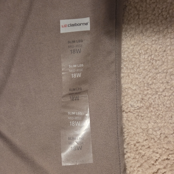 Liz Claiborne Sara Slim Leg Midrise Pants - Picture 5 of 7